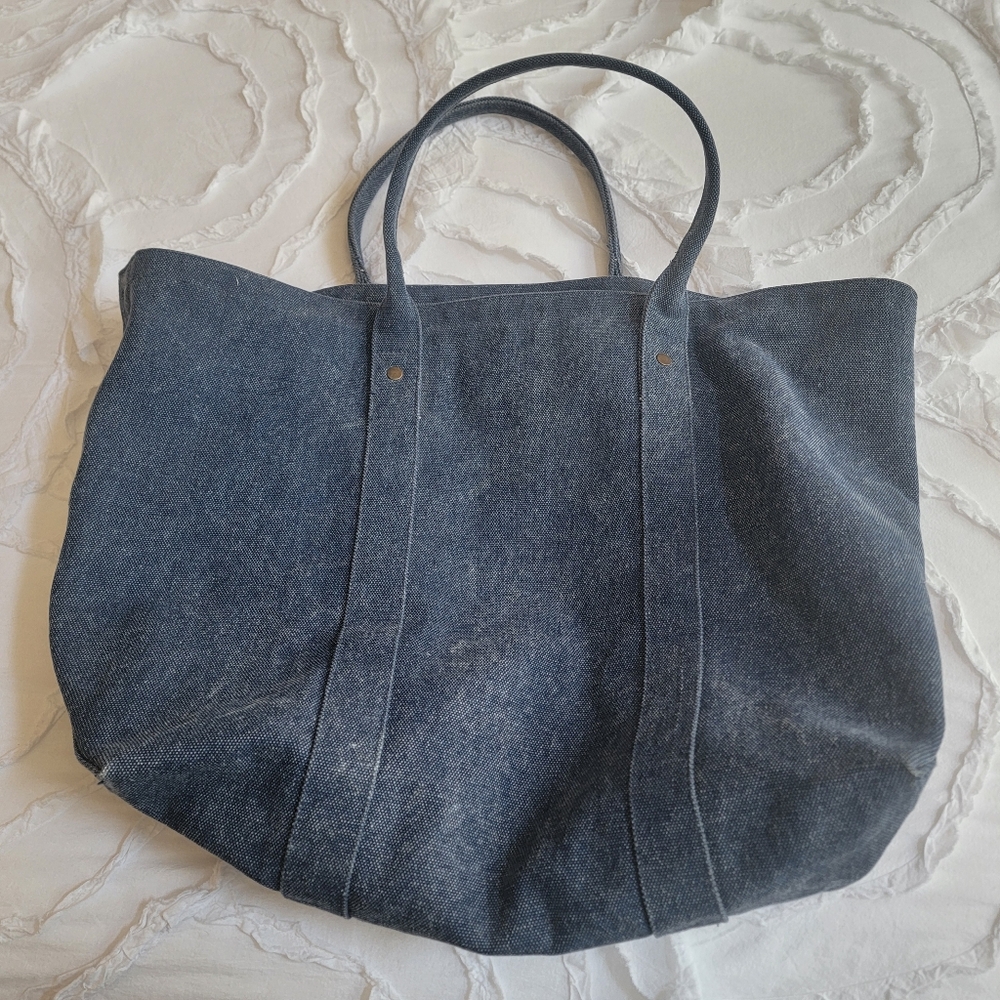 Restoration Hardware Blue Tote Spacious Casual Design